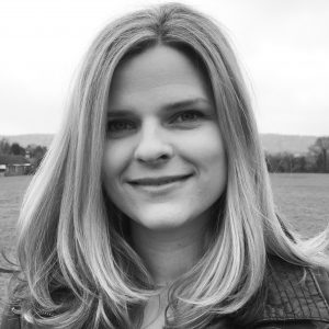 Holly Seddon author - head and shoulders black and white picture